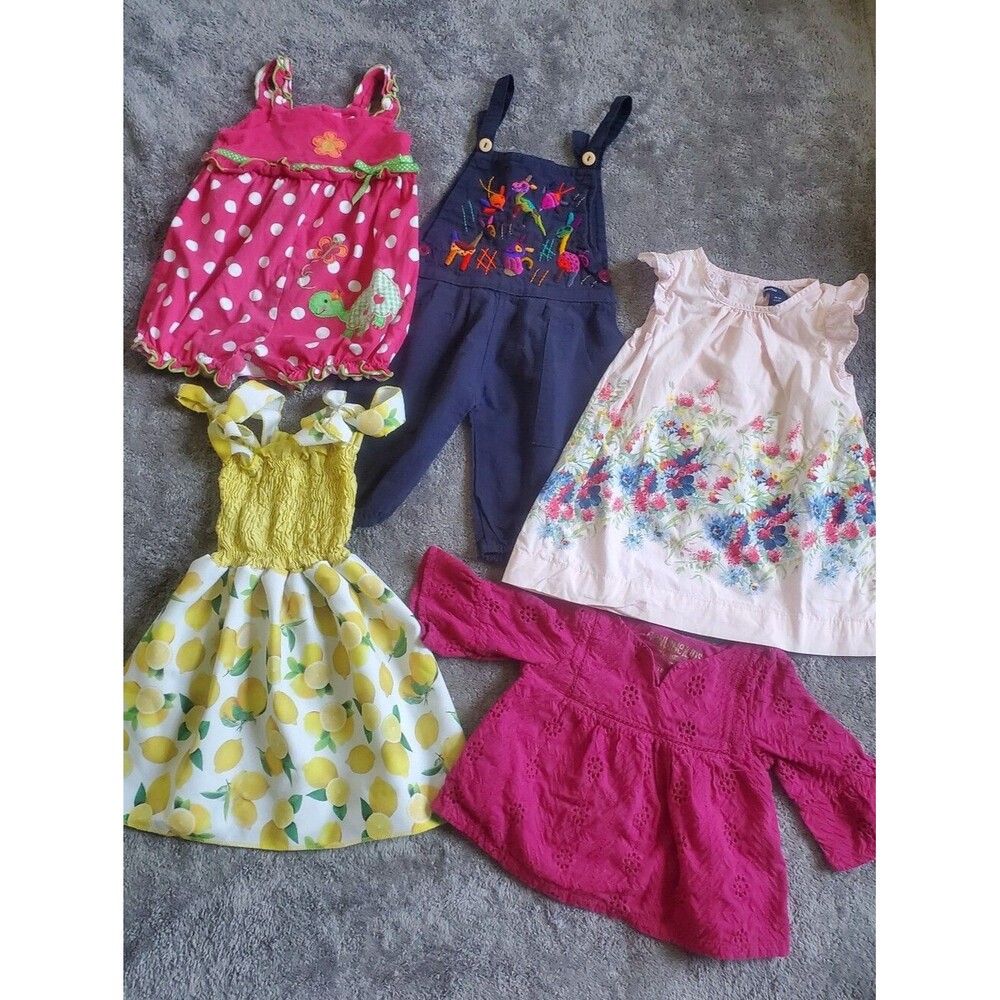 Lot Of 5 Baby Girl Summer Outifts Size 18-24M